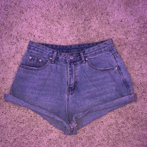 high waisted jean shorts